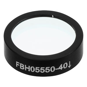 FBH05550-40 - Hard-Coated Bandpass Filter, Ø12.5 mm, CWL = 550 nm, FWHM = 40 nm