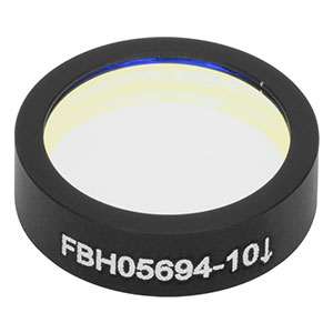 FBH05694-10 - Hard-Coated Bandpass Filter, Ø12.5 mm, CWL = 694 nm, FWHM = 10 nm