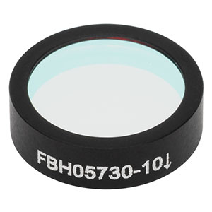 FBH05730-10 - Hard-Coated Bandpass Filter, Ø12.5 mm, CWL = 730 nm, FWHM = 10 nm