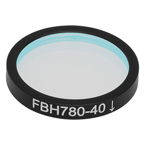 FBH780-40 - Hard-Coated Bandpass Filter, Ø25 mm, CWL = 780 nm, FWHM = 40 nm