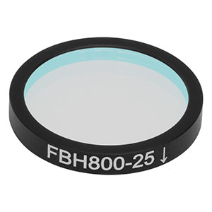 FBH800-25 - Hard-Coated Bandpass Filter, Ø25 mm, CWL = 800 nm, FWHM = 25 nm