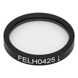 FELH0425 - Ø25.0 mm Longpass Filter, Cut-On Wavelength: 425 nm