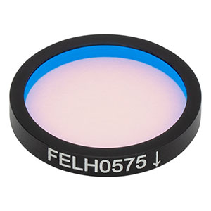 FELH0575 - Ø25.0 mm Longpass Filter, Cut-On Wavelength: 575 nm