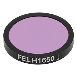 FELH1650 - Ø25.0 mm Longpass Filter, Cut-On Wavelength: 1650 nm