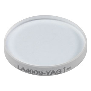LA4009-YAG - f = 350 mm, Ø1/2in UVFS Plano-Convex Lens, 532/1064 nm V-Coat