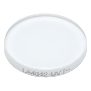 LA4042-UV - f = 60.0 mm, Ø1/2in UV Fused Silica Plano-Convex Lens, AR Coating: 245-400 nm 
