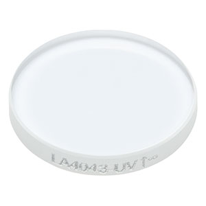 LA4043-UV - f = 125.0 mm, Ø1/2in UV Fused Silica Plano-Convex Lens, AR Coating: 245-400 nm