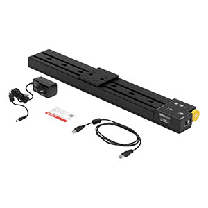 LTS450C - コントローラ内蔵ステッピングモータ直線移動ステージ、移動量450 mm、1/4in-20タップ穴(インチ規格)