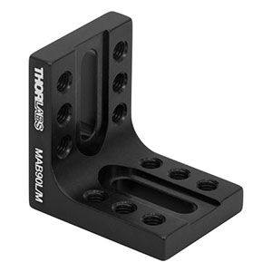 MAB90L/M - Mini-Series Slim Right-Angle Bracket with Counterbored Slots & Twelve M3 Tapped Holes