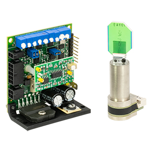 QS10Y-Y3 - Ø10 mmビームガルバノシステム、1軸(Y軸)、355 nm用反射コーティング付きミラー(電源と電源ケーブルは別売り)
