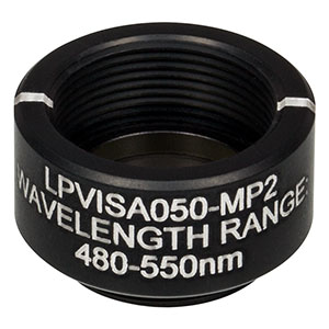 LPVISA050-MP2 - Ø12.5 mm SM05-Mounted Linear Polarizer, 480 - 550 nm