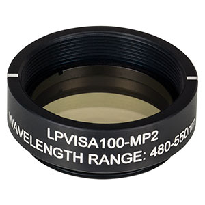 LPVISA100-MP2 - Ø25.0 mm SM1-Mounted Linear Polarizer, 480 - 550 nm