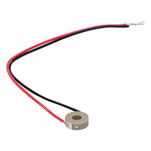 PA43REXW - リング型ピエゾアクチュエータ、チップ型、100 V、変位量1.40 µm、外径6.0 mm、内径2.5 mm、長さ2.0 mm、ワイヤ付き