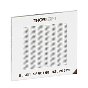 R2L2S3P3 - グリッド型歪みターゲット、38.1 mm x 38.1 mm、グリッド間隔500 µm