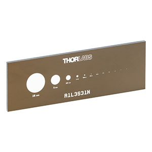 R1L3S31N - ピクセル校正用ターゲット、円形パターン、ネガ、76.2 mm x 25.4 mm(3インチ x 1インチ)