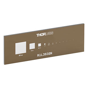 R1L3S32N - ピクセル校正用ターゲット、正方形パターン、ネガ、76.2 mm x 25.4 mm(3インチ x 1インチ)