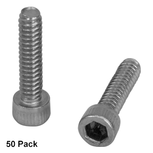SH4S050 - #4-40ステンレススチール製キャップスクリュ、長さ1/2インチ、50個入り(インチ規格)