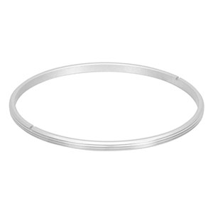 SM2KRR - SM2ネジ付き白アルマイト加工アルミニウム製固定リング