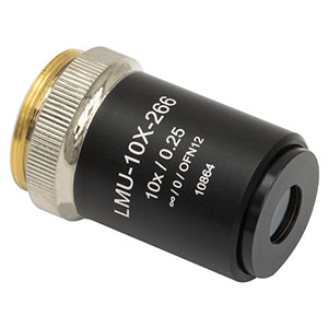 LMU-10X-266 - MicroSpot Focusing Objective, 10X, 248 - 287 nm, NA = 0.25
