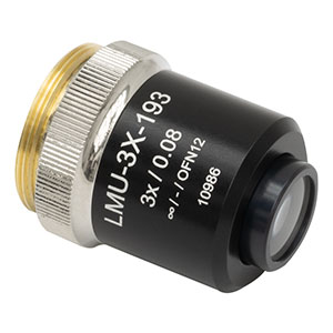 LMU-3X-193 - MicroSpot Focusing Objective, 3X, 192 -194 nm, NA = 0.08
