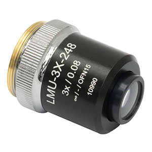 LMU-3X-248 - MicroSpot Focusing Objective, 3X, 240 - 260 nm, NA = 0.08