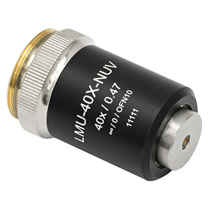 LMU-40X-NUV - MicroSpot Focusing Objective, 40X, 325 - 500 nm, NA = 0.47