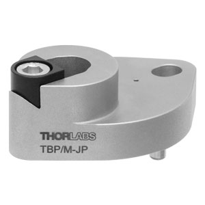 TBP/M-JP - アライメントピン付きポストクランプベース、Ø12 mmポストの中心軸上に光学素子の反射面を配置したマウント用(ミリ規格)