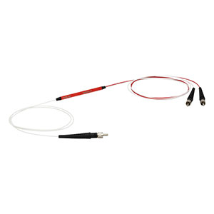 TM600R3S1B - 1x2 Multimode Fiber Optic Coupler, Low OH, Ø600 µm Core, 0.22 NA, 75:25 Split, SMA905