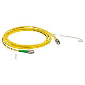 P4-980AR-2 - SM Patch Cable, AR-Coated FC/APC to Uncoated FC/PC, 980 - 1250 nm, 2 m Long