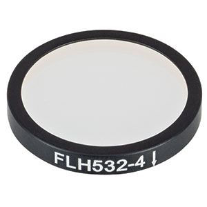 FLH532-4 - Hard-Coated Bandpass Filter, Ø25 mm, CWL = 532 nm, FWHM = 4 nm