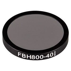 FBH800-40 - Hard-Coated Bandpass Filter, Ø25 mm, CWL = 800 nm, FWHM = 40 nm