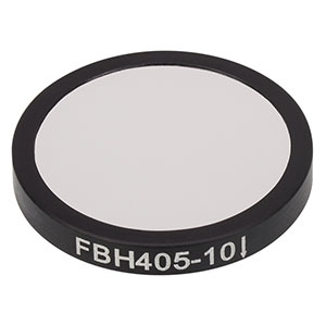FBH405-10 - Hard-Coated Bandpass Filter, Ø25 mm, CWL = 405 nm, FWHM = 10 nm