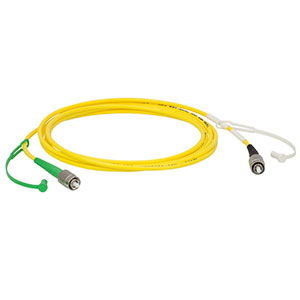 P5-405AR-2 - SM Patch Cable, AR-Coated FC/PC to Uncoated FC/APC, 405 - 532 nm, 2 m Long