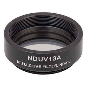 NDUV13A - SM1-Threaded Mount, Ø25 mm UVFS Reflective ND Filter, OD: 1.3