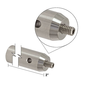 TR2V - 真空対応Ø1/2インチポスト、#8-32ネジ、1/4in-20タップ穴付き、長さ2インチ(インチ規格)