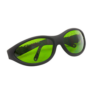 LG2B - レーザ保護メガネ、グリーンレンズ、可視光透過率：19%、スポーツタイプ