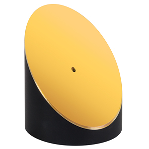 MPD369V-M01 - Ø3in 90° Off-Axis Parabolic Mirror with Ø3.2 mm Hole Parallel to Collimated Beam, Prot. Gold, RFL = 6in 