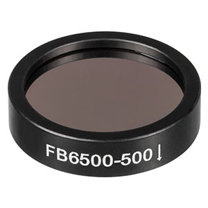 FB6500-500 - Ø1in IR Bandpass Filter, CWL = 6.50 µm, FWHM = 500 nm