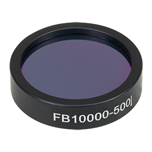 FB10000-500 - Ø1in IR Bandpass Filter, CWL = 10.0 µm, FWHM = 500 nm