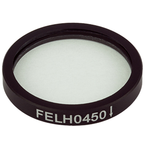 FELH0450 - Ø25.0 mm Longpass Filter, Cut-On Wavelength: 450 nm