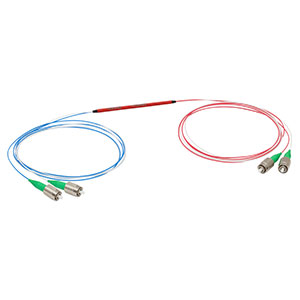 TW1300R2A2 - 2x2 Wideband Fiber Optic Coupler, 1300 ± 100 nm, 90:10 Split, FC/APC Connectors