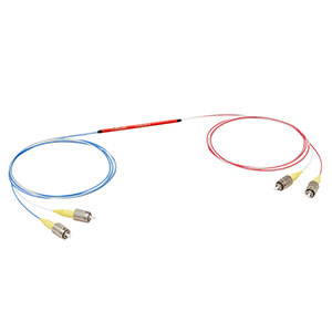 TW805R2F2 - 2x2 Wideband Fiber Optic Coupler, 805 ± 75 nm, 90:10 Split, FC/PC Connectors