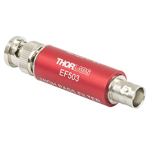 EF503 - High-Pass Electrical Filter, >220 kHz Passband, Coaxial BNC Feedthrough