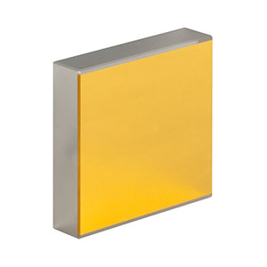 PFSQ10-03-M03 - 1in x 1in (25.4 mm x 25.4 mm) Unprotected Gold Mirror