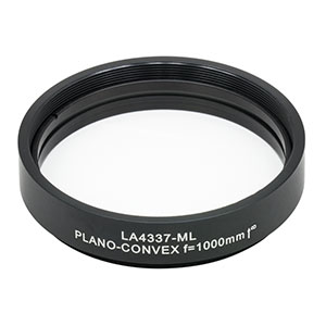 LA4337-ML - Ø2in UVFS Plano-Convex Lens, SM2-Threaded Mount, f = 1000.0 mm, Uncoated