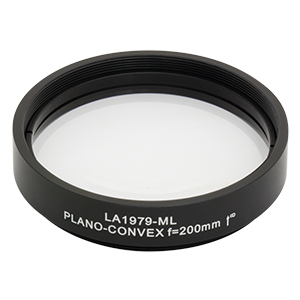LA1979-ML - Ø2in N-BK7 Plano-Convex Lens, SM2-Threaded Mount, f = 200 mm, Uncoated