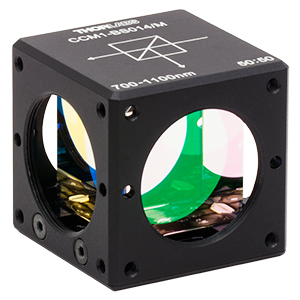 CCM1-BS014/M - 30 mmケージキューブ付き偏光無依存型ビームスプリッタ、700～1100 nm、M4タップ穴(ミリ規格)