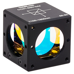 CCM1-BS015/M - 30 mmケージキューブ付き偏光無依存型ビームスプリッタ、1100～1600 nm、M4タップ穴(ミリ規格)