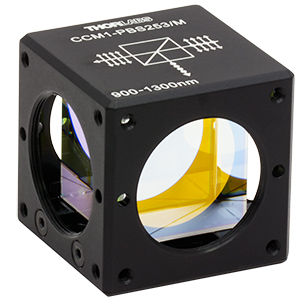 CCM1-PBS253/M - 30 mm Cage Cube-Mounted Polarizing Beamsplitter Cube, 900-1300 nm, M4 Tap