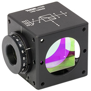 VA5-1064/M - 30 mm Cage Cube-Mounted Variable Beamsplitter for 1064 nm, M4 Tap